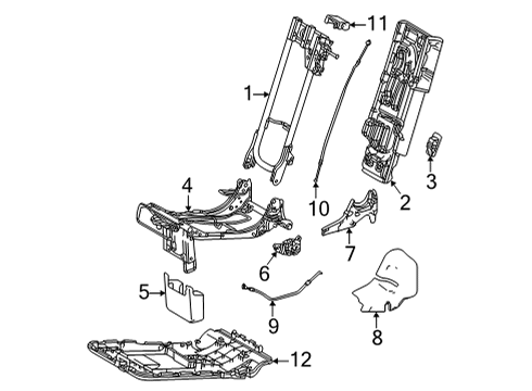2024 Toyota Sienna Second Row Seats Diagram 3 - Thumbnail