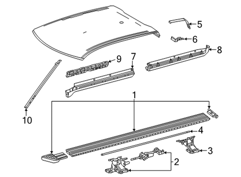 2025 Toyota Tundra Exterior Trim - Cab Diagram