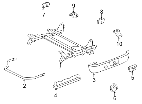 2001 Toyota Camry Tracks & Components Diagram 4 - Thumbnail