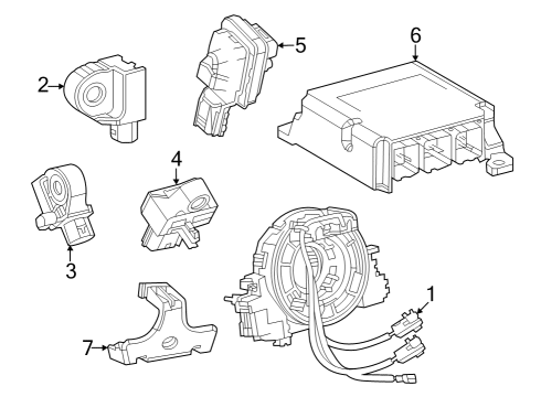 2024 Toyota bZ4X Air Bag Components Diagram 2 - Thumbnail