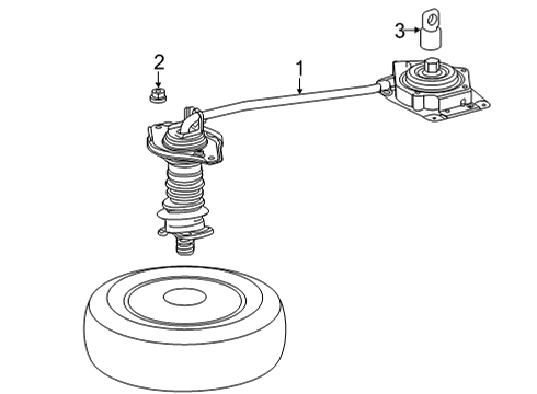 2025 Toyota Highlander Spare Tire Carrier Diagram