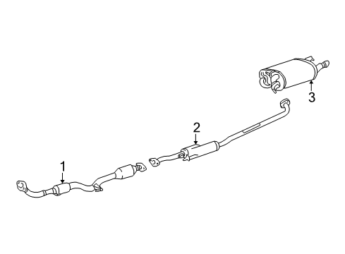 2003 Toyota Solara Exhaust Components Diagram