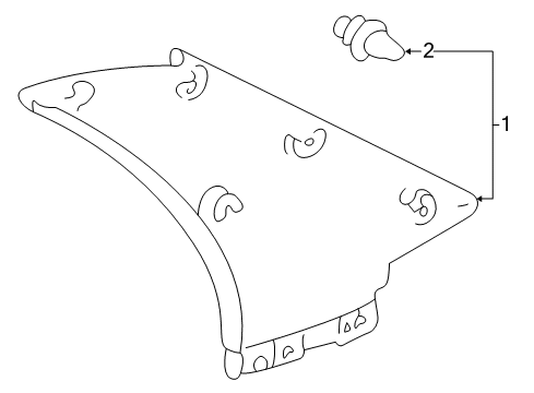 2002 Toyota Prius Interior Trim - Quarter Panels Diagram
