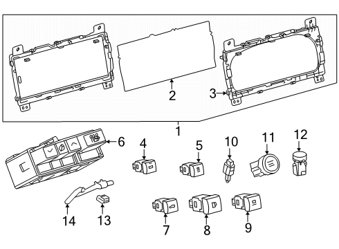 2025 Toyota Crown Signia Cluster & Switches Diagram