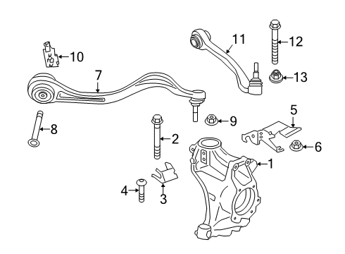2025 Toyota GR Supra Front Suspension Components Diagram 2 - Thumbnail