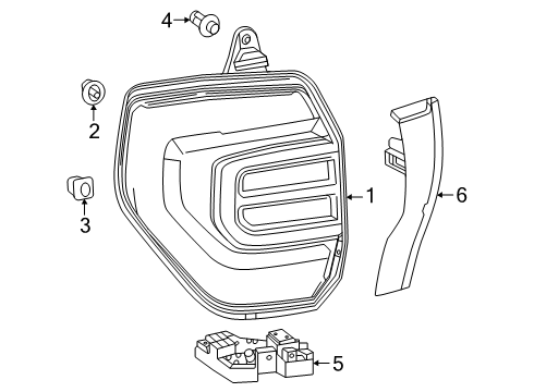 2025 Toyota 4Runner Combination Lamps Diagram
