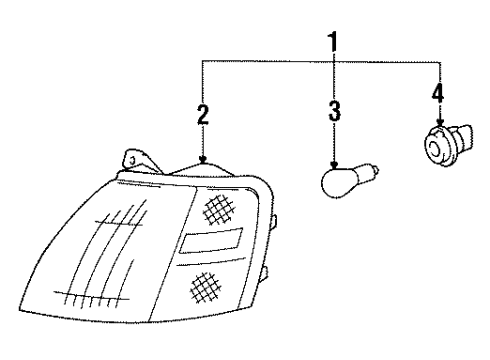 1992 Toyota Paseo Combination Lamps Diagram