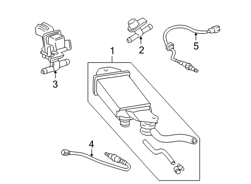 2004 Scion xA Emission Components Diagram
