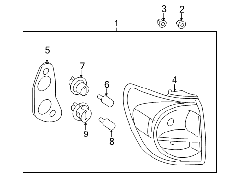 2019 Toyota Sequoia Combination Lamps Diagram