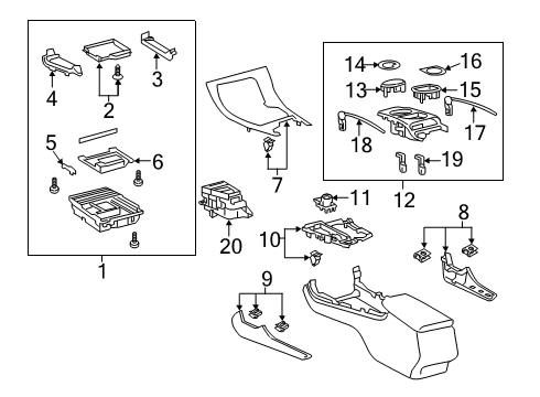 2019 Toyota Avalon Parking Brake Switch Diagram for 84390-07010