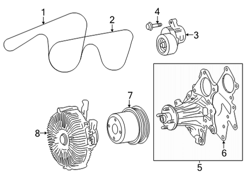 2025 Toyota Tundra Belts & Pulleys Diagram