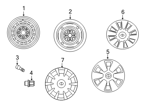 2004 Scion xB Wheel, Spare Diagram for 42611-1A240