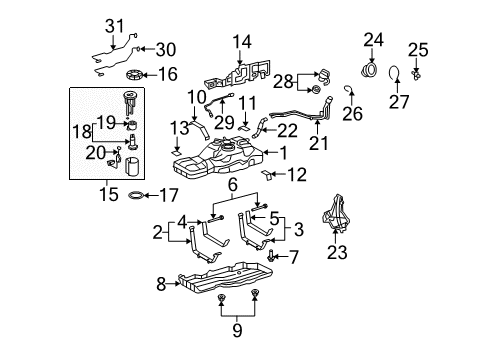 2009 Toyota FJ Cruiser Pedal Travel Sensor Diagram for 78120-04130