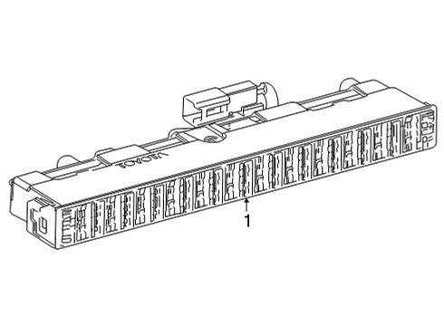 2025 Toyota Sienna High Mount Lamps Diagram