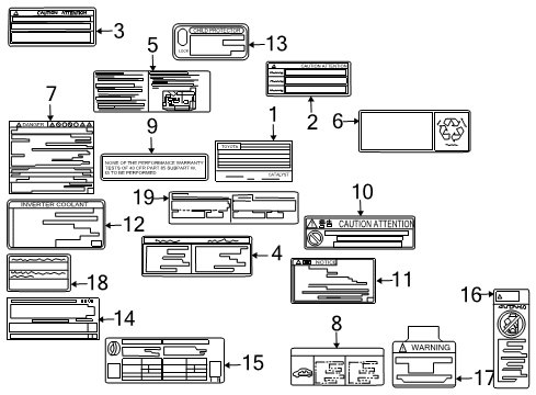 2015 Toyota Prius Information Labels Diagram