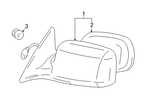 2003 Toyota Sequoia Outside Mirrors Diagram
