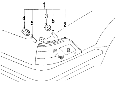 1989 Toyota Corolla Park Lamps - Headlights Diagram 4 - Thumbnail