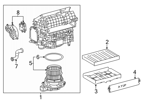2025 Toyota 4Runner Blower Motor & Fan Diagram