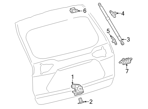 2024 Toyota bZ4X Lift Gate Diagram 4 - Thumbnail