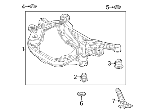 2024 Toyota bZ4X Suspension Mounting - Rear Diagram 2 - Thumbnail