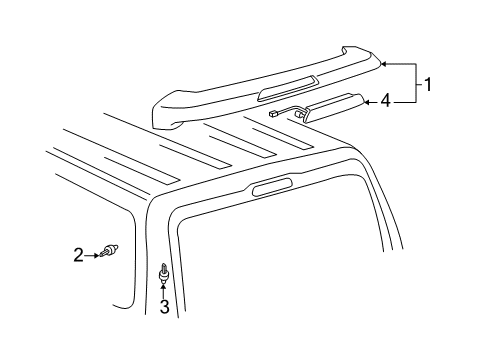 2004 Toyota 4Runner Rear Spoiler Diagram