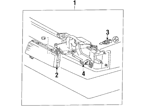 1986 Toyota Camry Headlamp Components Diagram