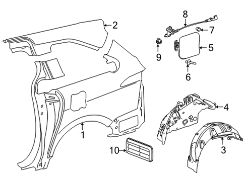 2025 Toyota Sienna Side Panel & Components Diagram
