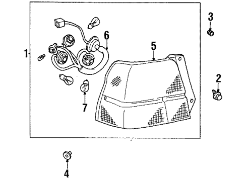 1996 Toyota Tercel Tail Lamps Diagram