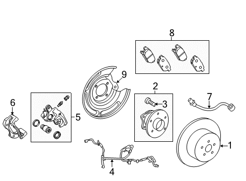 2017 Toyota Corolla Brake Components Diagram 2 - Thumbnail