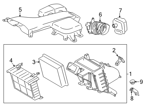 2019 Toyota Highlander Cleaner Assembly, Air Diagram for 17700-0P250