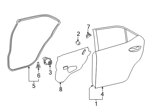 2019 Toyota Corolla Door & Components Diagram 3 - Thumbnail