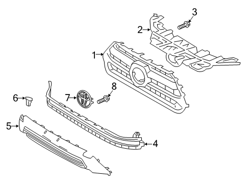 2020 Toyota RAV4 Bumper & Components - Rear Diagram 5 - Thumbnail