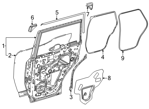 2025 Toyota Land Cruiser Door & Components Diagram 2 - Thumbnail