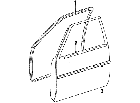 1987 Toyota Corolla Door & Components Diagram 3 - Thumbnail
