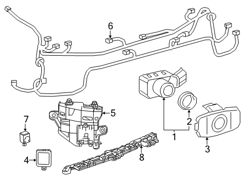 2025 Toyota Crown Signia Electrical Components - Rear Bumper Diagram