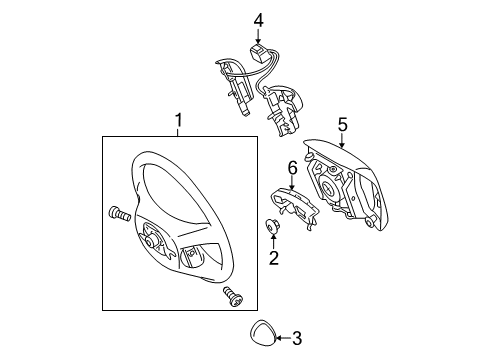 2010 Toyota Camry Steering Wheel & Trim Diagram 4 - Thumbnail