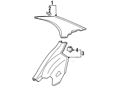 1996 Toyota Tercel Interior Trim - Quarter Panels Diagram 2 - Thumbnail