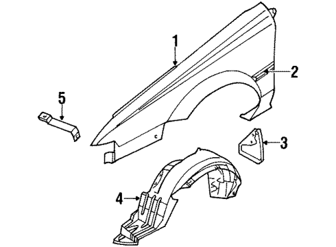 1988 Toyota Corolla Fender & Components Diagram 3 - Thumbnail