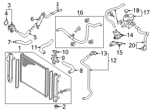 2012 Toyota Prius C Water Pump Diagram for G9040-52010
