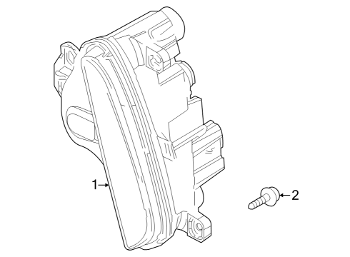 2024 Toyota RAV4 Prime Daytime Running Lamp Components Diagram