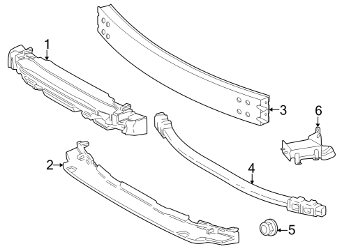 2025 Toyota Grand Highlander Bumper & Components - Front Diagram 3 - Thumbnail