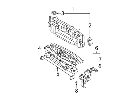 2005 Toyota Camry Rear Body Diagram