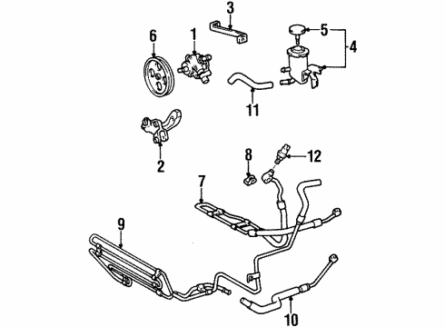 1995 Toyota Supra P/S Pump & Hoses Diagram 2 - Thumbnail