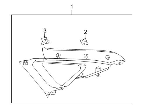 2009 Toyota Prius Interior Trim - Quarter Panels Diagram