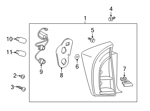 2012 Toyota Prius Plug-In Combination Lamps Diagram