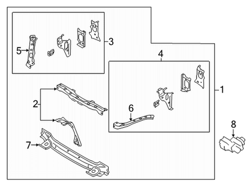 2025 Toyota GR86 Radiator Support Diagram