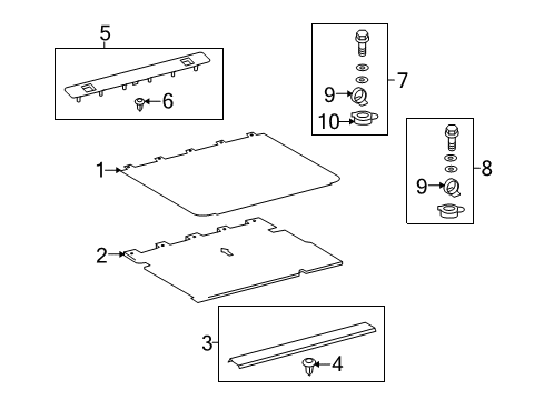 2024 Toyota 4Runner Interior Trim - Rear Body Diagram 3 - Thumbnail