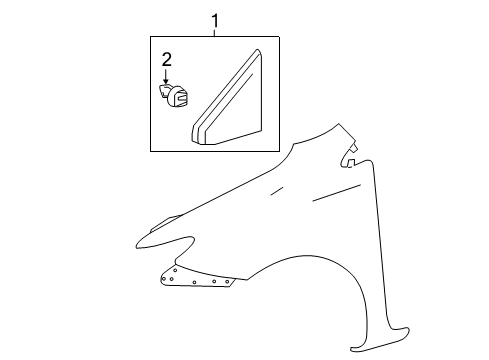 2018 Toyota Corolla iM Exterior Trim - Fender Diagram