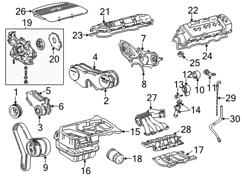 2002 Toyota Sienna Engine Parts Diagram