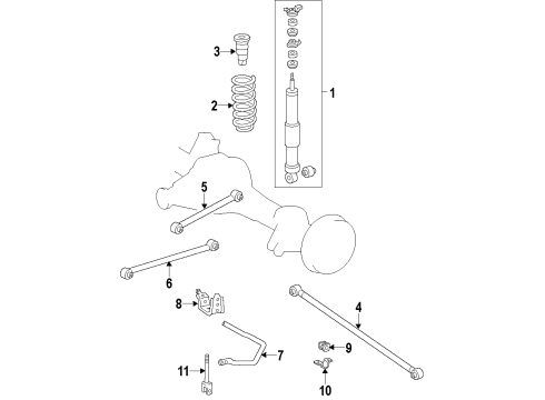2014 Toyota Land Cruiser Lower Control Arm - Rear Diagram